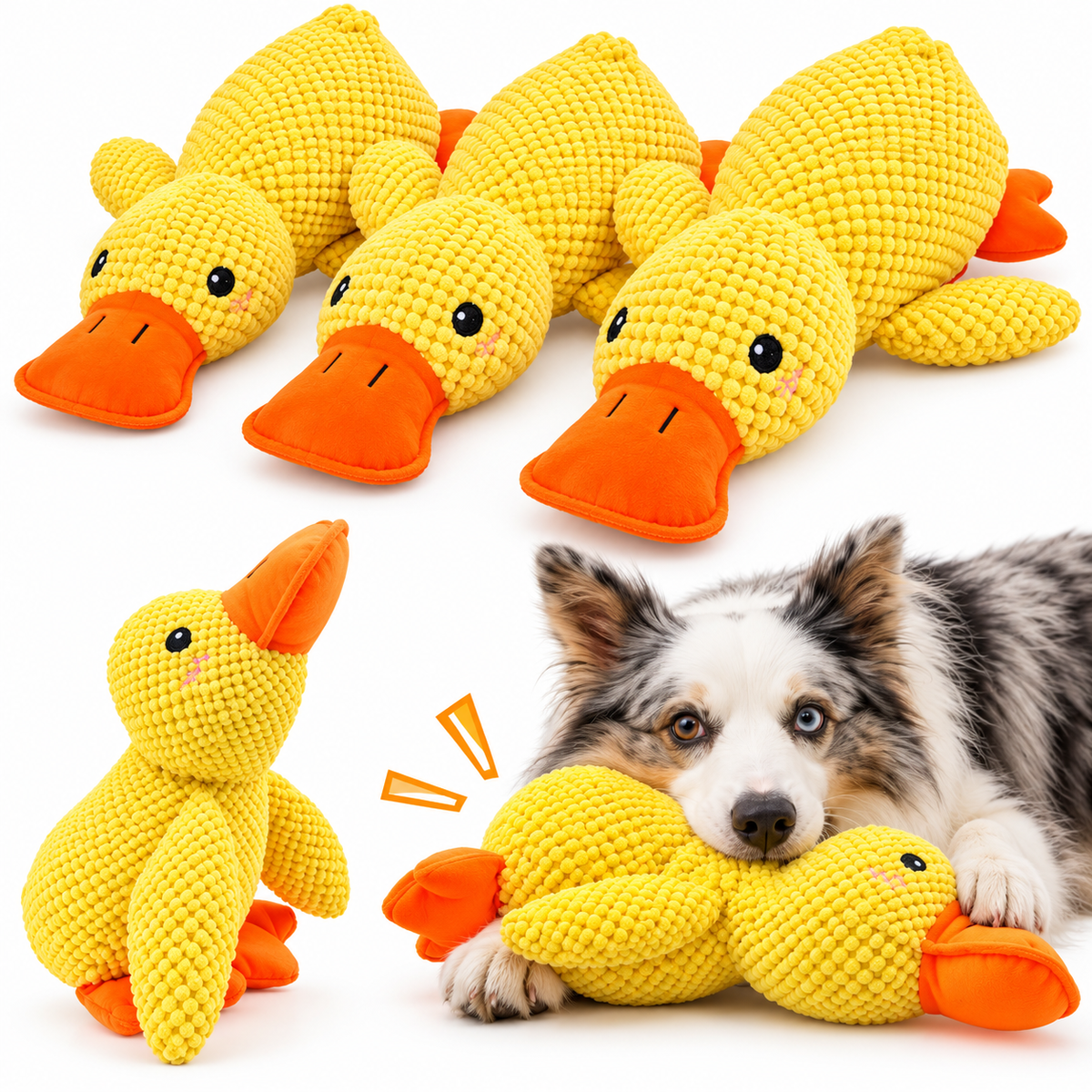 Peluche pato suave para mascotas